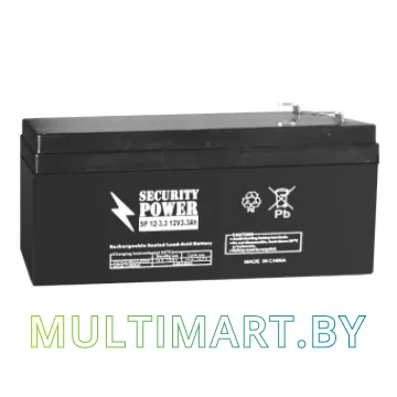 Аккумулятор для ИБП Security Power SP 12-3.3 F1 (12В/3.3 А·ч)